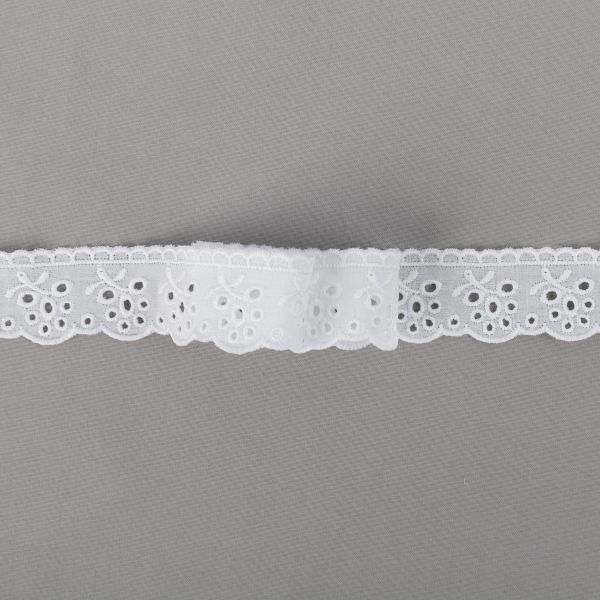 Кружево шитьё 30 мм / 9±0.2 метров, Турция, белый, Gamma GYEM-3001