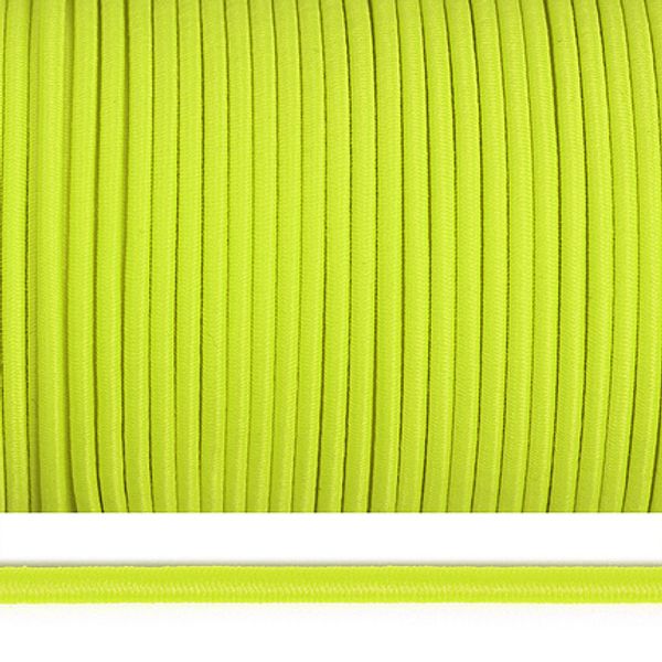 Резинка шляпная (шнур эластичный) ⌀3.0 мм / 100 метров, цв.F229 ярк.салатовый