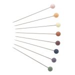 Булавки портновские с цветной головкой 38 мм, в футляре, 100 шт