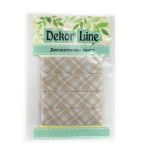 Лента атласная с рисунком Пересечение 15.0 мм / 3 метра, белый, Globus