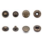 Кнопка Альфа (S-образная) ⌀15.0 мм, ≈72 шт, СТАЛЬ, антик, NEW STAR