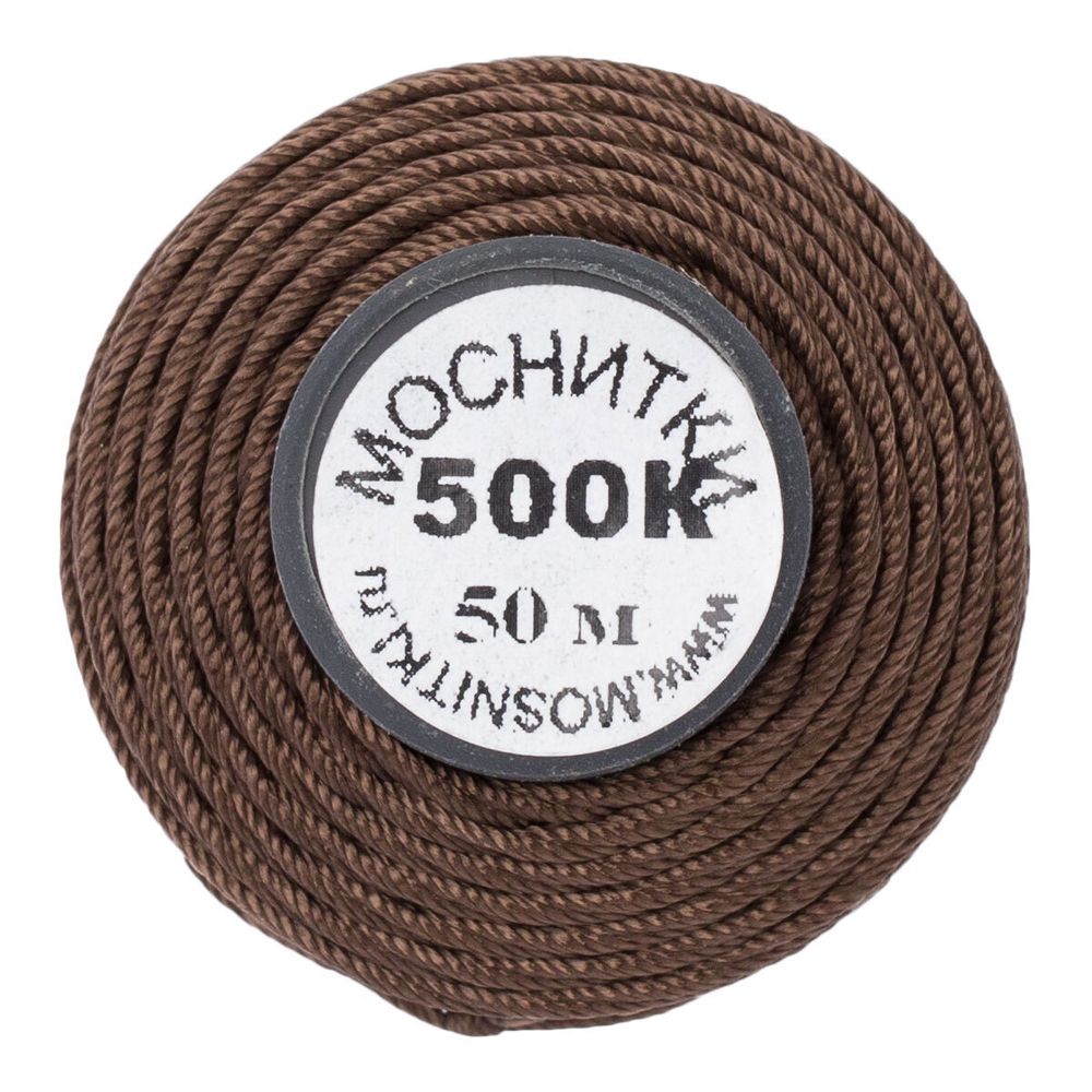 Нитки капроновые 500К, 50м, 104 коричневый, 9 катушек