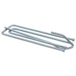 Крючки шторные для карниза 74 мм (петля h74 мм, 4 рожка), зажимы, металл, никель, 06-3743-021, 10 шт