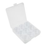 Органайзер для швейных принадлежностей 13.5x13.7x2.3 см, пластик, прозрачная, Gamma OM-086-057