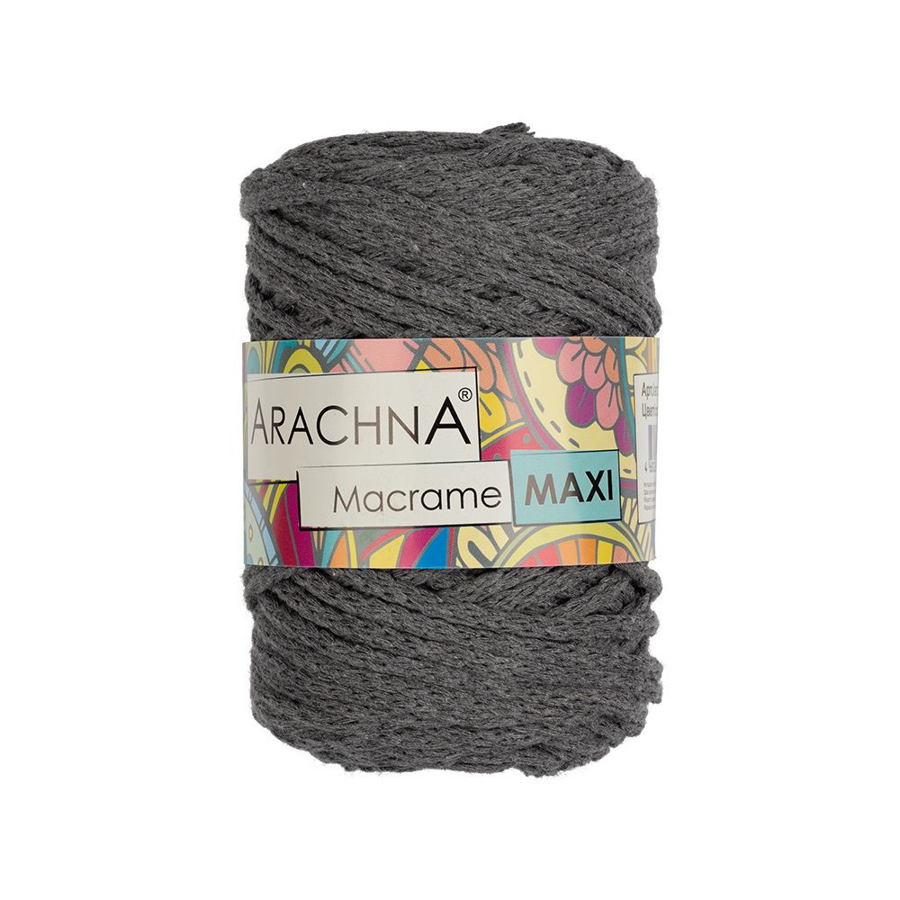 Пряжа Arachna Macrame Maxi / уп.4 мот. по 250г, 80м, 17 серый