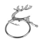 Кольцо декоративное для салфеток ⌀4 см, h5 см, №02 олень/серебро, Stilerra PFH-046