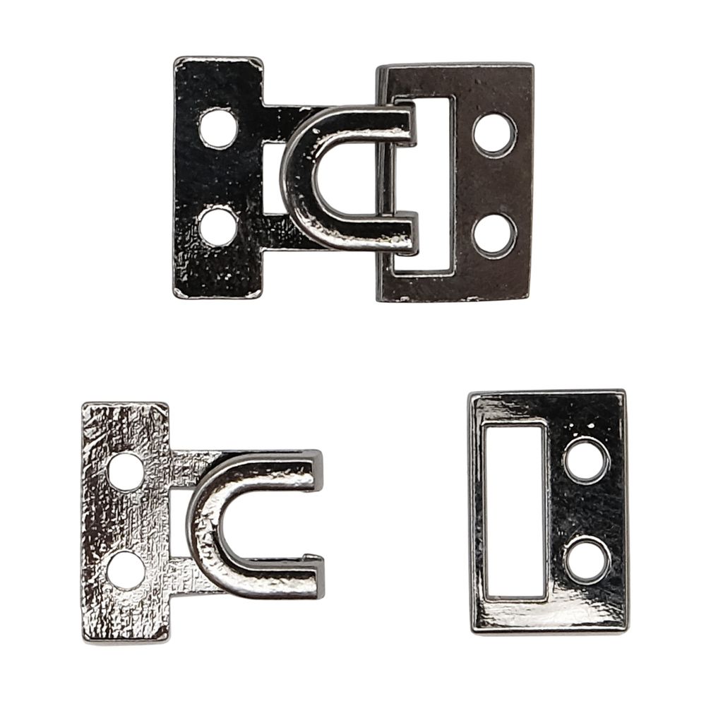 Крючки пришивные декоративные 20х15 мм, чер.никель, 20 шт