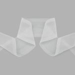 Лента атласная гофре 110.0 мм / 50±1 метров, белый, С1692, Красная лента