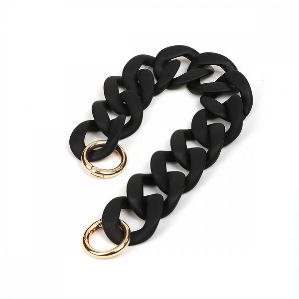 Цепочка для сумки с карабинами пластик l=300 мм, шир.31 мм TBY.109701, цв.черный уп.1шт