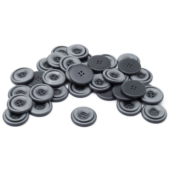 Пуговицы 4 прокола 46L=30 мм, пластик (имитация дерева), col.F серый, 36 шт, CN2821