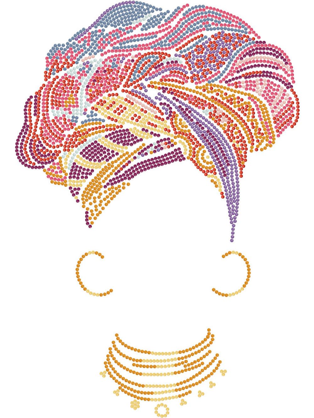 Алмазная (кристальная) мозаика Фрея, Африканская девушка, 30х40 см