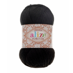 Пряжа Alize (Ализе) Forever Crochet / уп.5 мот. по 50 г, 300м, 060 черный A