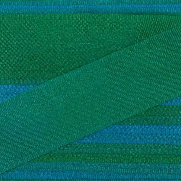 Лента (тесьма) шелковая 13.0 мм / 9.1±0.5 метров, M110 бирюзовый/зеленый, Gamma SRM-13