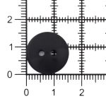Пуговица супатная 24L (15мм) 2 прокола, пластик (s.black (черный глянец)), CB-K-15, 144 шт