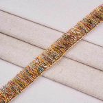 Тесьма-бахрома твидовая Шанель 30 мм / 45,7 м, бежевый, 3AR2790