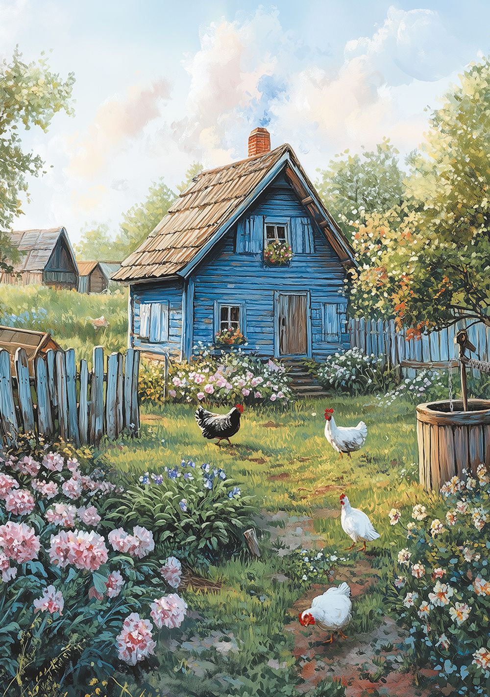 Пазл 1000 элементов, PZL-1000/92 Деревенька, Фрея