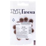 Пуговицы 4 прокола 11 мм, 10 шт, дерево, №300 коричневый, Gamma WB-084