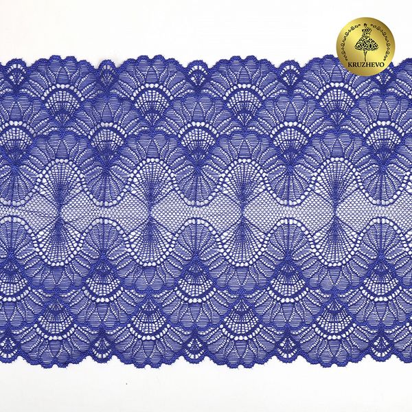 Кружево бельевое эластичное 195 мм / 3 м, 8034 цв.F223 синий ультрамарин, Kruzhevo