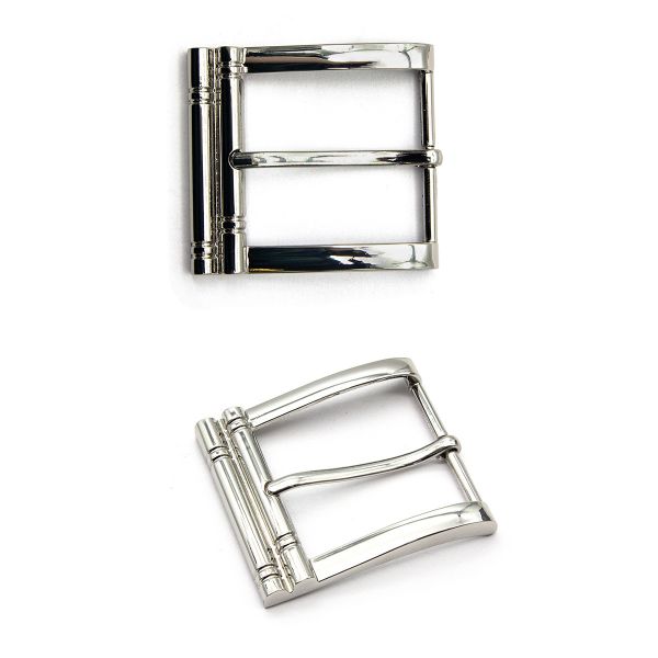 Пряжка ременная металл 40 мм мет. никель, 4 шт, BIG