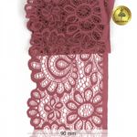 Кружево эластичное (стрейч) 90мм YSTL00839/N, цв.L2925 розовый рубин уп.25м, Kruzhevo