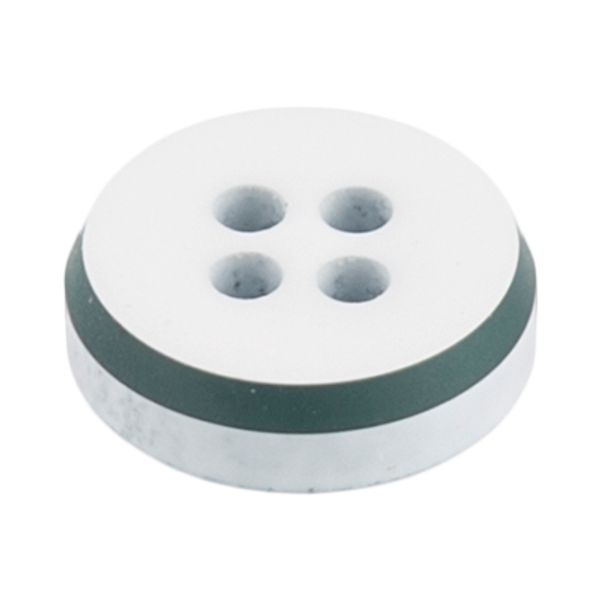 Пуговицы 4 прокола блузочные 11 мм, 36 шт, A001/D869 белый/зеленый, Gamma CRZ 0005