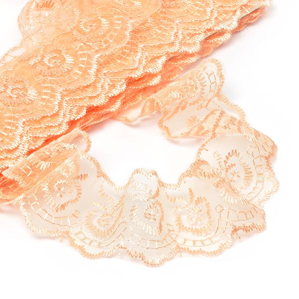Кружево капроновое 45 мм / 9.14 м, TBS.30010 цв.124 (244) персиковый, Kruzhevo
