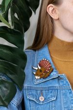 Набор для вышивания бисером Klart, Брошь. Трицератопс, 6х7 см