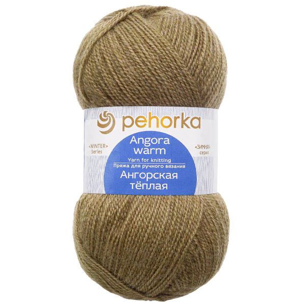 Пряжа Пехорка Ангорская теплая / уп.5 мот. по 100 г, 480 м, 478-Защитный