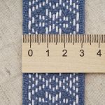 Лента для поясов 38 мм / 25 метров, рис. 9843, голубой/белый, С3822Г17