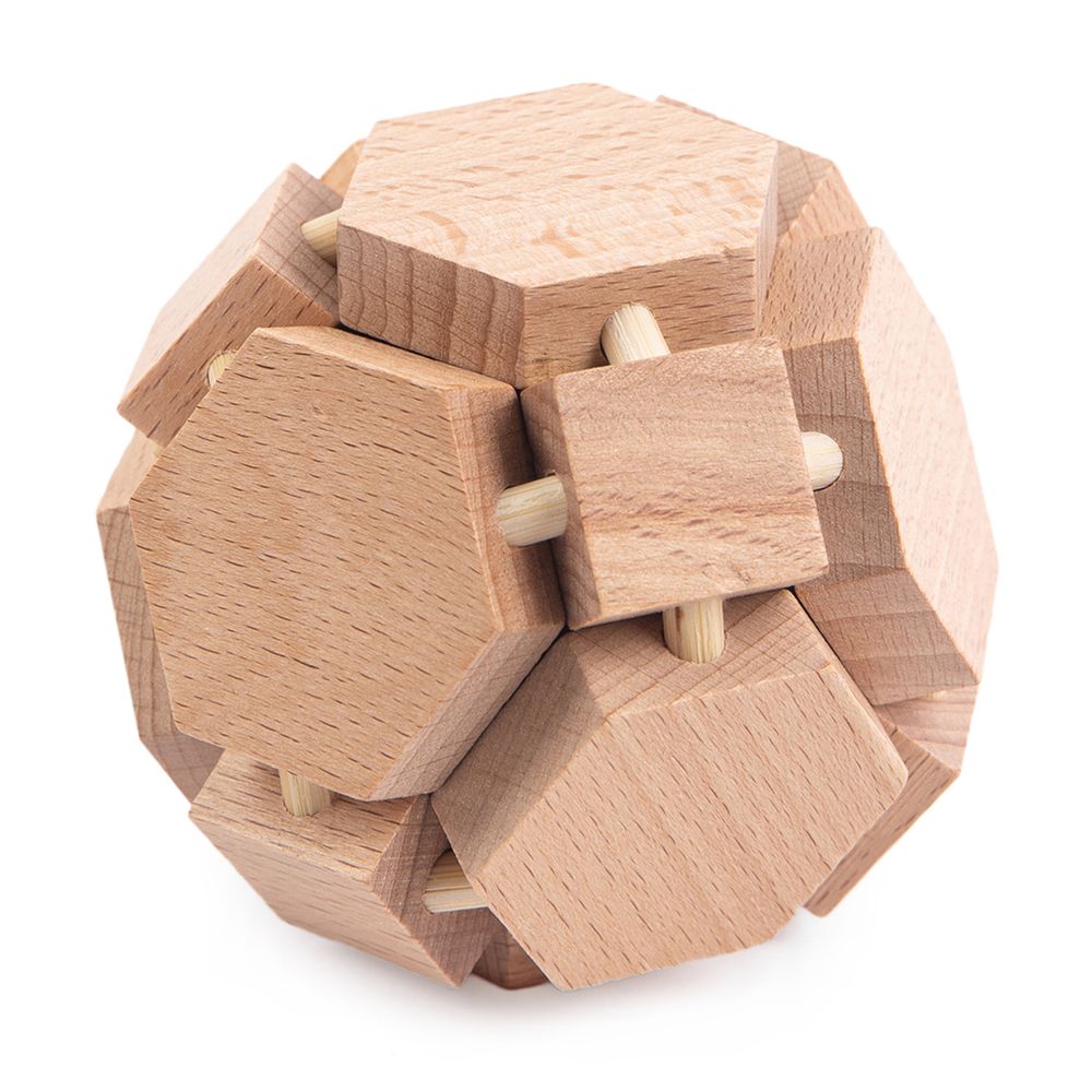 Головоломка деревянная 1 шт, Двугранная сфера 38 элемент, Delfbrick DLS-17
