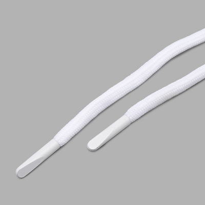 Шнурки круглые с металлическим наконечником 4.0 мм / 130 см, 50 пар (100 шт), белый, 6220-0133