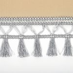 Бахрома отделочная 70.0 мм / 10 метров, с кисточками, 6154-0419, 6474 серебро