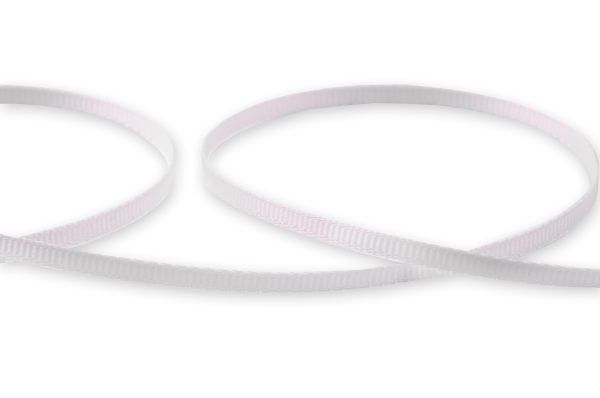 Лента репсовая (в рубчик) 3.0 мм / 91.44 метра, 002 гр.белый, Gamma GR-03