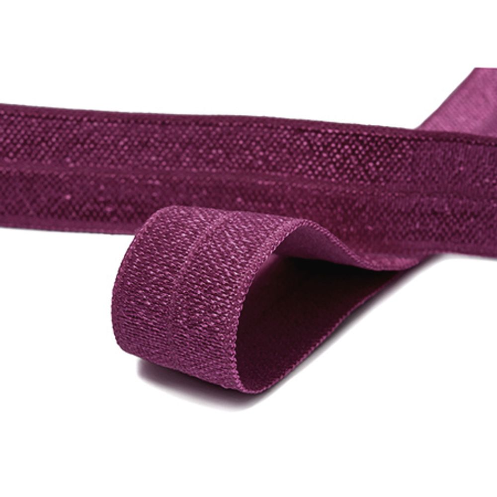 Резинка бельевая (окантовочная) блестящая 15 мм / 50 метров, S254 фиолетовый