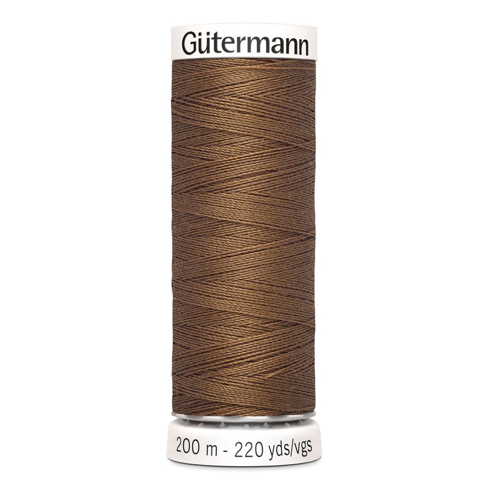 Нитки универсальные Gutermann Sew-all, 200м, 124 золотисто-коричневый, 1 катушка