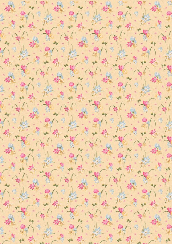 Ткань для пэчворка Peppy Весенний этюд, отрез 50х55 см, 146 г/м², ВЭ-13 желтый, Peppy