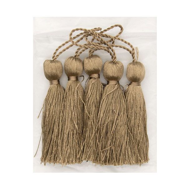 Кисти шторные 70.0 мм, вискоза, цв.107 т.бежевый, 5 шт