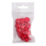 Пуговицы Пукли для поварских курток 12 шт, 10мм (d основания=18мм, h=16мм) (красный)