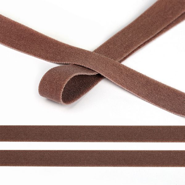 Резинка бельевая (окантовочная) блестящая 10.0 мм / 20 метров, М-196, капучино