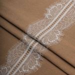 Кружево шантильи (реснички) на сетке 105 мм / 30 метров, белый, 3AR1277