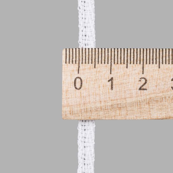 Тесьма (лента) киперная (100 х/б) 5 мм / 25 метров, рис. 9790, 1.4 г/м, белый, С3865Г17/1