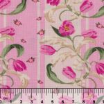 Ткань для пэчворка Peppy Весенний этюд, рулон 112 см / 5 метров, ВЭ-06 Панель розовый, Peppy