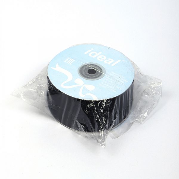 Лента репсовая (в рубчик) 50.0 мм, 030 (176) черный, уп. 27,4м