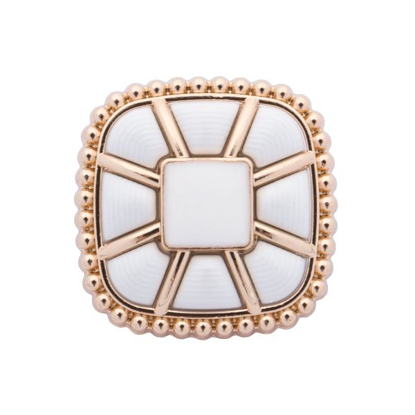 Пуговицы на ножке 28L=18 мм, металл, GD.White (золото-белый), 10 шт, MP07