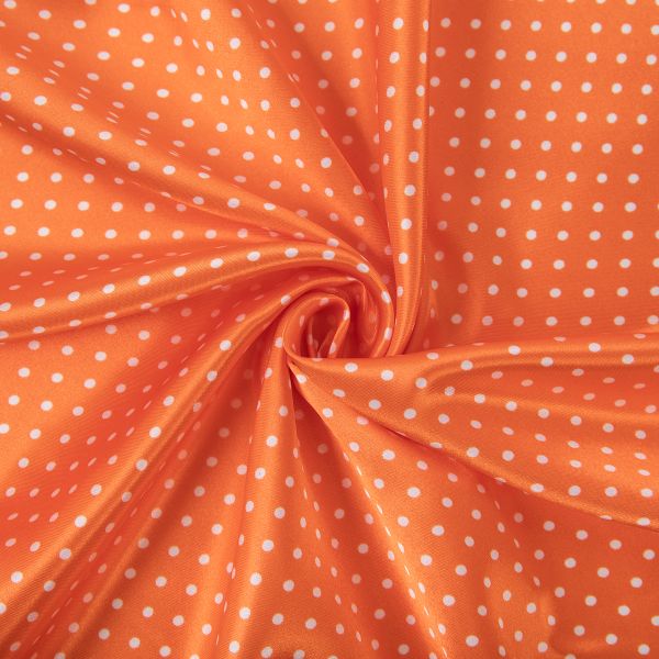 Ткань блузочная Poly satin 75 г/м², 200х145 см, 5 оранжевый/ белый, Gamma PSS-002