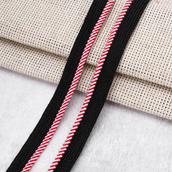 Кант декоративный 11 мм / 27.43 метра, черный/26 красный, 3Al307