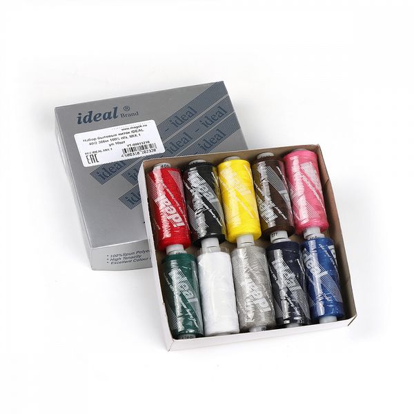 Швейные нитки (набор) Ideal 40/2, 366 м, MIX.1 уп. 10 катушек