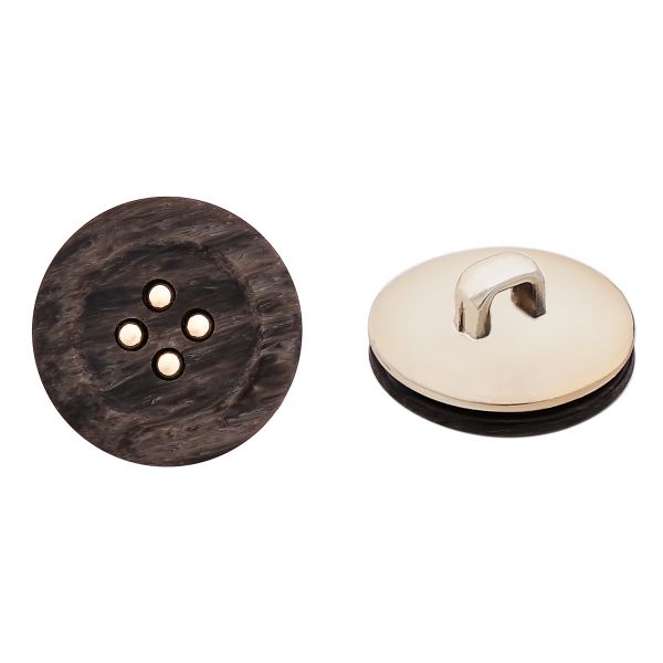 Пуговицы 4 прокола 26L=16 мм, пластик, col. B коричневый, 36 шт, CN2839