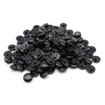 Пуговицы на ножке 13мм (черный глянец), КЗ1, 144 шт