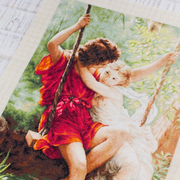 Набор для вышивания нитками Luca-S B415, Весна влюбленных, 36,5х59,5см